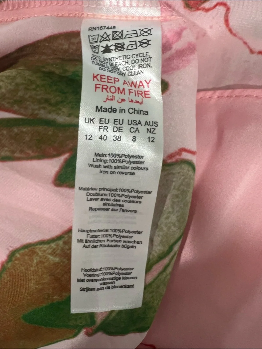 PRETTYLITTLETHING  Pink Floral Halter Tiered Maxi Dress 12 NWT
